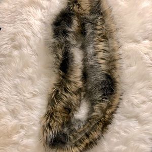 High quality faux fur infinity scarf